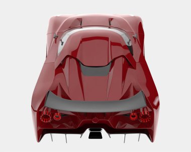 Spor araba arka planda izole edildi. 3d görüntüleme - illüstrasyon