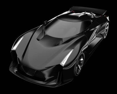 Spor araba arka planda izole edildi. 3d görüntüleme - illüstrasyon