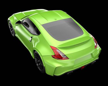 Spor araba arka planda izole edildi. 3d görüntüleme - illüstrasyon