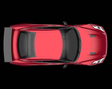 Spor araba arka planda izole edildi. 3d görüntüleme - illüstrasyon