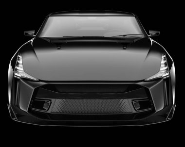 Spor araba arka planda izole edildi. 3d görüntüleme - illüstrasyon