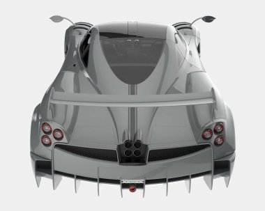 Spor araba arka planda izole edildi. 3d görüntüleme - illüstrasyon