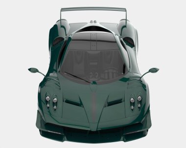 Spor araba arka planda izole edildi. 3d görüntüleme - illüstrasyon