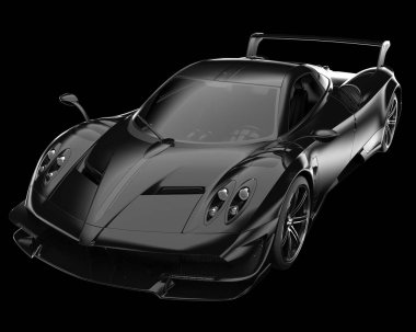 Spor araba arka planda izole edildi. 3d görüntüleme - illüstrasyon