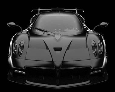 Spor araba arka planda izole edildi. 3d görüntüleme - illüstrasyon