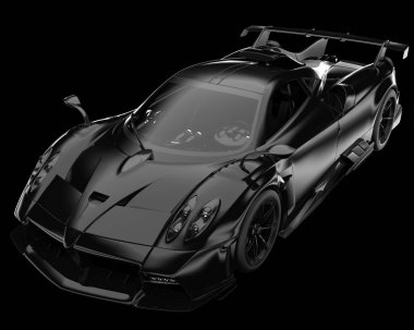 Spor araba arka planda izole edildi. 3d görüntüleme - illüstrasyon