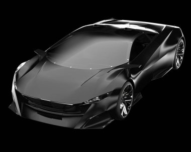 Spor araba arka planda izole edildi. 3d görüntüleme - illüstrasyon