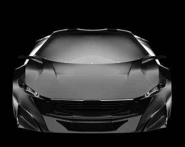 Spor araba arka planda izole edildi. 3d görüntüleme - illüstrasyon