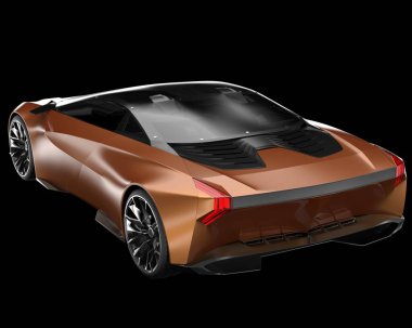 Spor araba arka planda izole edildi. 3d görüntüleme - illüstrasyon