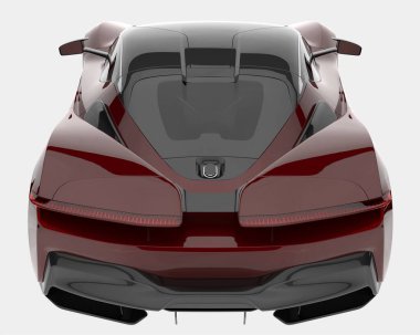 Spor araba arka planda izole edildi. 3d görüntüleme - illüstrasyon