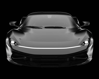 Spor araba arka planda izole edildi. 3d görüntüleme - illüstrasyon