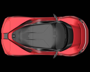 Spor araba arka planda izole edildi. 3d görüntüleme - illüstrasyon