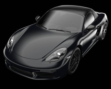 Spor araba arka planda izole edildi. 3d görüntüleme - illüstrasyon