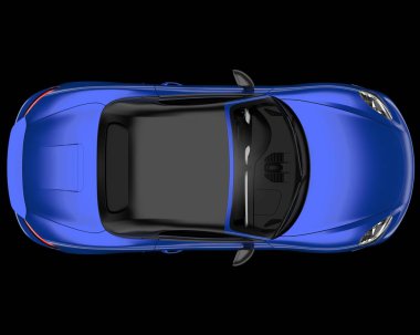 Spor araba arka planda izole edildi. 3d görüntüleme - illüstrasyon