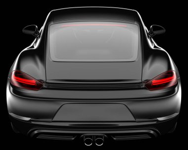 Spor araba arka planda izole edildi. 3d görüntüleme - illüstrasyon