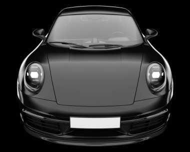 Spor araba arka planda izole edildi. 3d görüntüleme - illüstrasyon