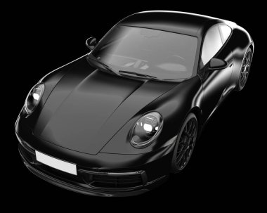 Spor araba arka planda izole edildi. 3d görüntüleme - illüstrasyon