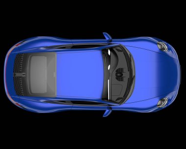 Spor araba arka planda izole edildi. 3d görüntüleme - illüstrasyon