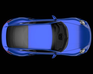 Spor araba arka planda izole edildi. 3d görüntüleme - illüstrasyon