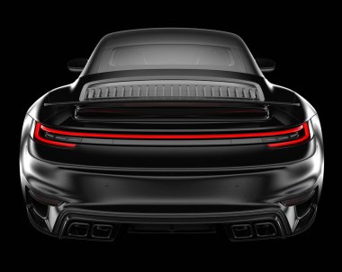 Spor araba arka planda izole edildi. 3d görüntüleme - illüstrasyon