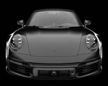 Spor araba arka planda izole edildi. 3d görüntüleme - illüstrasyon