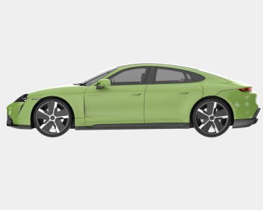 Spor araba arka planda izole edildi. 3d görüntüleme - illüstrasyon