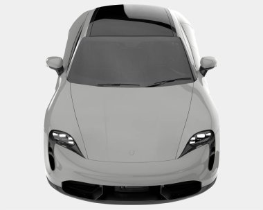 Spor araba arka planda izole edildi. 3d görüntüleme - illüstrasyon