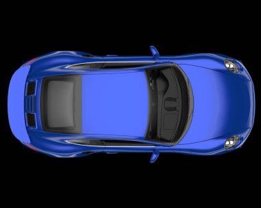 Spor araba arka planda izole edildi. 3d görüntüleme - illüstrasyon