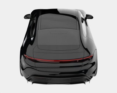 Spor araba arka planda izole edildi. 3d görüntüleme - illüstrasyon