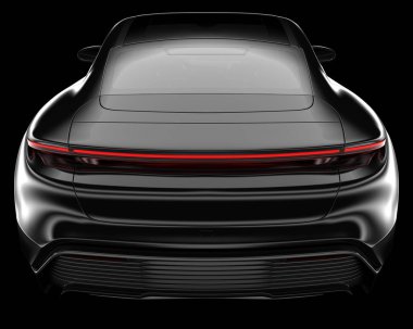 Spor araba arka planda izole edildi. 3d görüntüleme - illüstrasyon