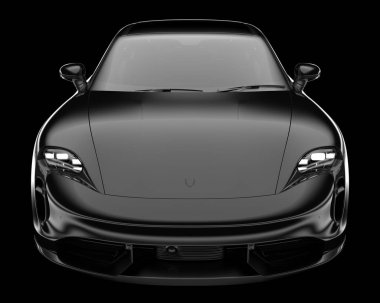 Spor araba arka planda izole edildi. 3d görüntüleme - illüstrasyon