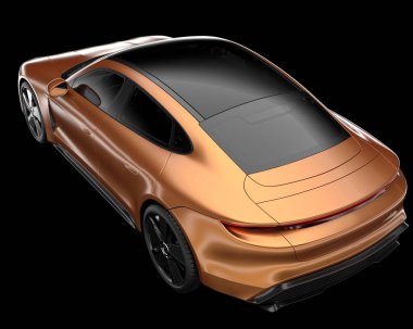 Spor araba arka planda izole edildi. 3d görüntüleme - illüstrasyon