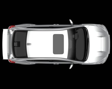 Spor araba arka planda izole edildi. 3d görüntüleme - illüstrasyon