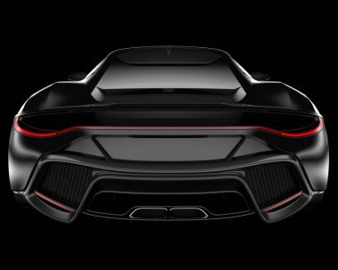 Spor araba arka planda izole edildi. 3d görüntüleme - illüstrasyon