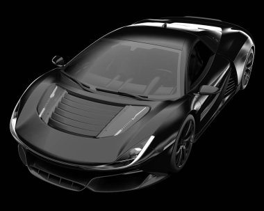 Spor araba arka planda izole edildi. 3d görüntüleme - illüstrasyon