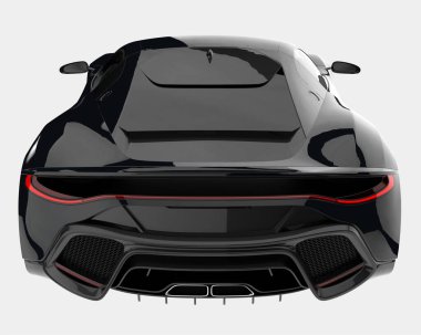 Spor araba arka planda izole edildi. 3d görüntüleme - illüstrasyon