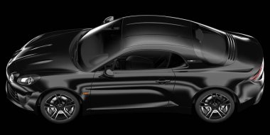 Spor araba arka planda izole edildi. 3d görüntüleme - illüstrasyon