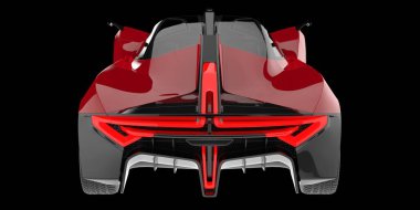 Spor araba arka planda izole edildi. 3d görüntüleme - illüstrasyon