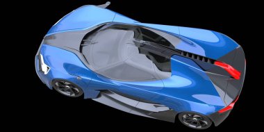 Spor araba arka planda izole edildi. 3d görüntüleme - illüstrasyon