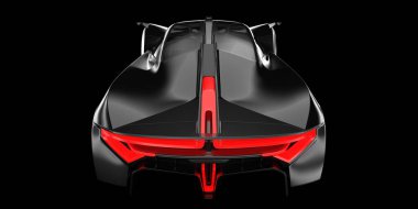 Spor araba arka planda izole edildi. 3d görüntüleme - illüstrasyon