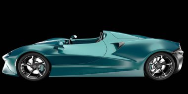 Spor araba arka planda izole edildi. 3d görüntüleme - illüstrasyon