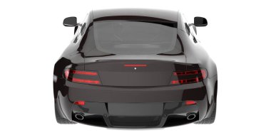 Spor araba arka planda izole edildi. 3d görüntüleme - illüstrasyon