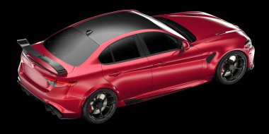 Spor araba arka planda izole edildi. 3d görüntüleme - illüstrasyon