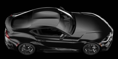 Spor araba arka planda izole edildi. 3d görüntüleme - illüstrasyon