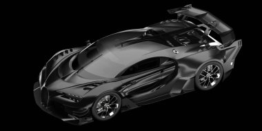 Spor araba arka planda izole edildi. 3d görüntüleme - illüstrasyon