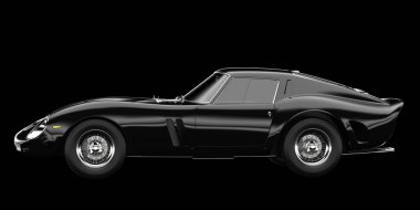 Spor araba arka planda izole edildi. 3d görüntüleme - illüstrasyon