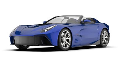 Spor araba arka planda izole edildi. 3d görüntüleme - illüstrasyon