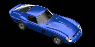 Spor araba arka planda izole edildi. 3d görüntüleme - illüstrasyon