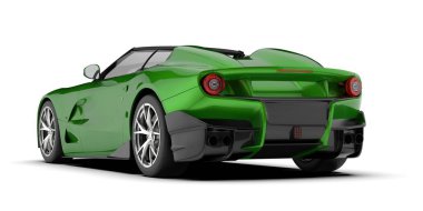 Spor araba arka planda izole edildi. 3d görüntüleme - illüstrasyon