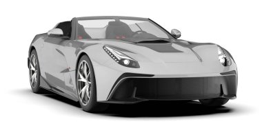 Sport car isolated on background. 3d rendering - illustration